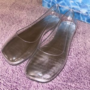 Jeffery Campbell So Clear Ballet Flats/Brand NEW Never Worn/CLEAR/Size 10